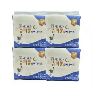 [셀러허브]더마생리대 디어스킨 슈퍼롱 오버나이트 8P x4팩 (S52266779)