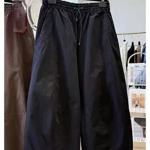 여성 루즈핏 커브드 팬츠 캐주얼 와이드 카고