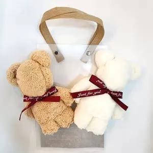 귀여운 곰 손수건 베어 핸드타월 선물포장백 포함 타올 답례품 돌선물