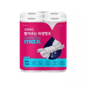 크리넥스 빨아쓰는 위생행주 MAX 54매X4롤
