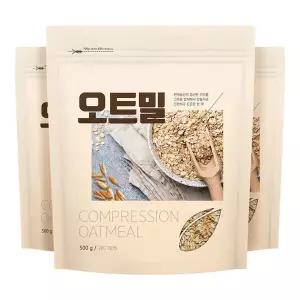 오트밀 1.5kg (500gX3봉) 귀리 100% 시리얼