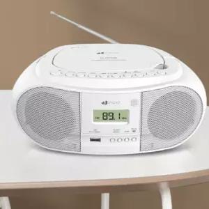 인비오 CD-100BT 블루투스 CD플레이어 구간반복 고음질 휴대용 탁상용 CD 라디오 USB 블루투스스피커