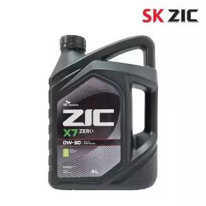 ZIC X7 지크 0W30 제로 엔진오일 4L 합성유 합성 가솔린