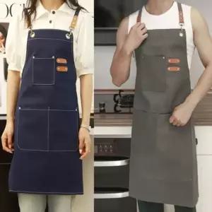 남여공용 캔버스 앞치마 공방 카페 미술 주방 김장 바리스타