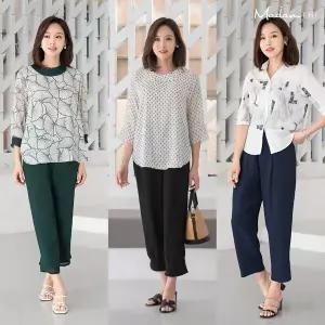 엄마옷 마담4060 1+1+1 인견바지 중년여성 데일리 풍기인견밴딩팬츠3종 -YHPN305001-