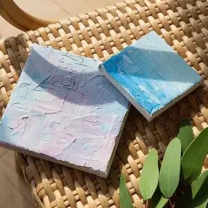 [하프클럽/알티피아](솜씨키트) 폭신폭신 귀여운 티코스터 DIY 알록달록 양모 만들기 키트