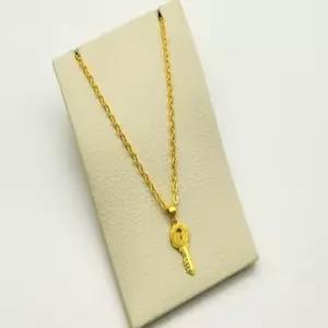 24K 순금 3돈 샌딩 열쇠 펜던트 목걸이(18K 연결고리 장식)
