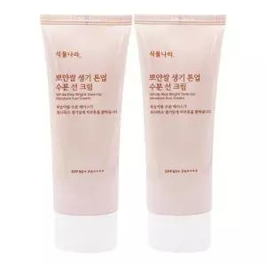 식물나라 뽀얀쌀 생기 톤업 수분 선크림100ml 2개