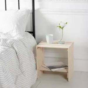 편백나무 DIY 오픈 미니 협탁 수납장 협탁 수납장 침대협탁