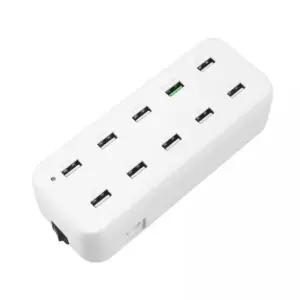 Coms 10포트 White LS415 QC 2.0 멀티충전기 퀵차지 스마트폰