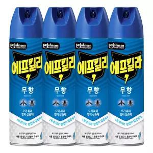 에프킬라 모기약 에어로졸 무향 500ml 4개