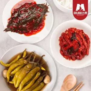 [TC][반찬세트] 밥반찬 밥도둑 무말랭이1kg+깻잎무침1kg+간장고추1kg