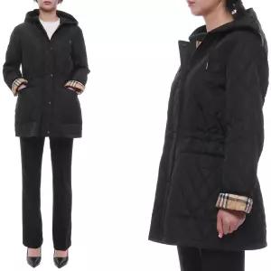 [버버리]25FW 여성 퀼팅 후드 재킷 (8110531 BLACK SAND 25F)