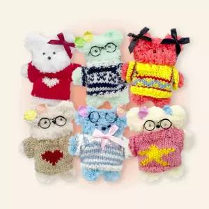모루인형만들기 10종 키트 파스텔 혼합 색상랜덤 DIY 세트 철사 공예 재료 모루인형 키링