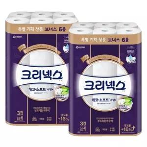 [크리넥스] 크리넥스 데코소프트 수딩플러스 3겹 화장지 특별기획 25m 30롤x2팩
