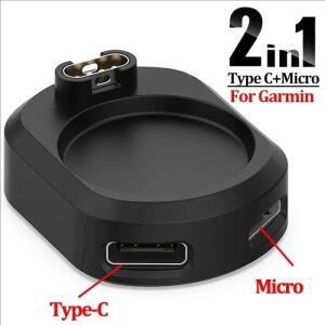 Garmin Watch Forerunner 용 충전기 어댑터 265 965 245 955 255s Venu 3 S SQ2 iOS USB 케이블 유형 C 용
