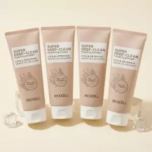 리코셀 병풀약쑥 슈퍼 딥 클렌징폼 220ml 4개 (피지 트러블 케어 진정 저자극 약알칼리)