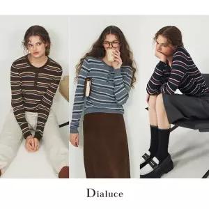 디아루체 26 FW 3도 멀티스트라이프 헨리넥 니트 3종