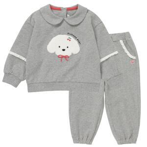 [AK분당점] [블루독베이비] (GR)러블리도기 스웨트셔츠,팬츠 SET 46A14-334-05