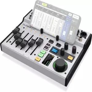 Behringer FLOW 8 8입력 디지털 믹서 블루투스 오디오 및 앱 제어 60mm 채널 페이더 2 FX 프로세서
