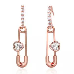 14K 로즈골드 아영 하트 귀걸이 (gold-pin) 14k귀걸이