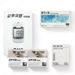 글루코랩 혈당측정기 +시험지100+침110+솜100