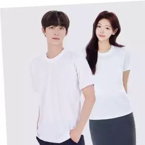 교복몰 라인핏 화이트 티셔츠 흰티 교복흰티 면티
