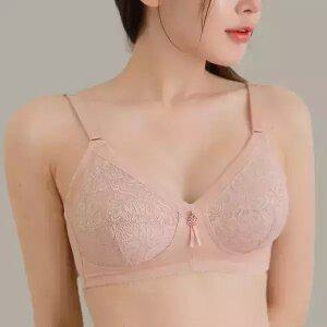 크리비아 노와이어 레이스 브라 여자 여성 노몰드 브래지어 속옷 DBR2000