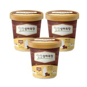 [제조일자23.12.14] 상하목장 아이스크림 초콜릿 (파인트), 474ml, 3개