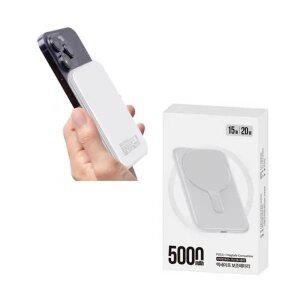 초슬림 맥세이프 20W 보조배터리 25000mAh 고속 충전 무선 유무선 충전기 슬림 화이트