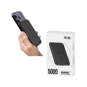 초슬림 맥세이프 20W 보조배터리 5000mAh 고속 충전 무선 유무선 충전기 슬림 블랙 AP