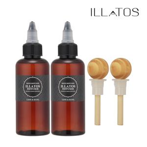 일라토스 고농축 자동차 카 디퓨저 리필 자동차 리필액 100mlX2개 + 우드볼2p 세트