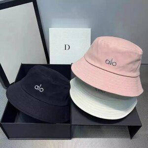 ALO 심플 버킷햇 벙거지 모자 로고 자수 코튼 햇 캐주얼 데일리 아이템