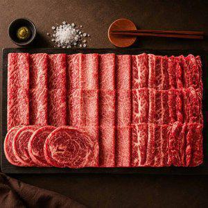 투뿔 한우 프리미엄800g(꽃등심+살치+업진안살+앞치마살) 투뿔 한우모듬 구이용 마장동