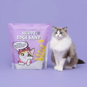[미유박스] 고양이모래 화이트 엣지 샌드 고운입자 천연 모래 9kg