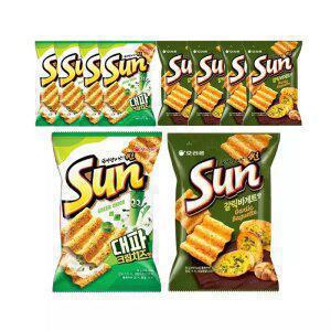 오리온 썬 대파크림치즈 80g, 5개 + 썬 갈릭바게트 80g, 5개