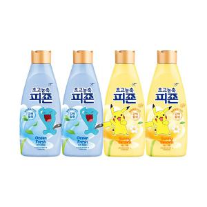 초고농축피죤 오리지널 오션후레쉬 1L, 2개+오리지널 써니가든 1L, 2개 [포켓몬에디션