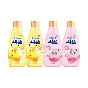 초고농축피죤 오리지널 써니가든 1L, 2개+오리지널 로맨틱플라워 1L, 2개 [포켓몬에디