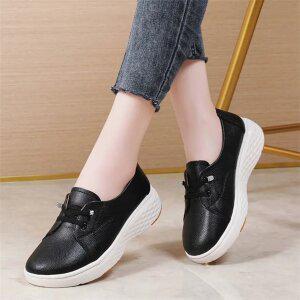 여성 운동화 스니커즈 소가죽 초경량 단화 슬립온