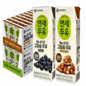 [본사직영]연세 고칼슘 두유 호두아몬드+검은콩 190mlx48
