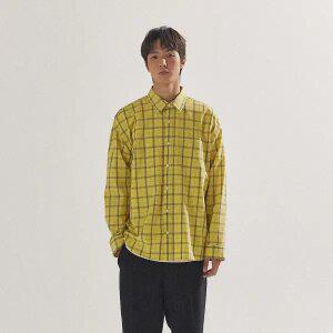 [팔랩] 남여공용 뉴트로 오버핏 체크 셔츠_PL24S3SH022_YE