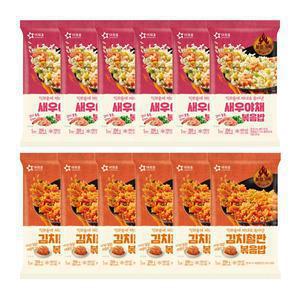 아워홈 새우볶음밥 250g, 6개 + 김치철판볶음밥 250g, 6개 (총 12 개)