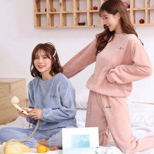 여성 프리사이즈 극세사 잠옷 파자마 파티 수면