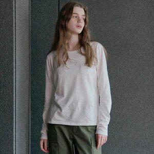 여성 싱글 포켓 L/S 슬럽 티 (MIIBB8753)
