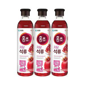 청정원 홍초 석류 저당기능성 900ml, 3개