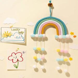 J2K 마크라메 만들기 무지개 파티 DIY 홈스타일링 핸드메이드 활동