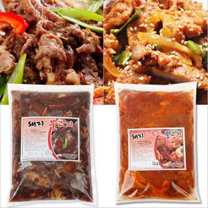 국내산 돼지불고기 1kg+돼지고추장불고기 1kg / 양념육 제육볶음