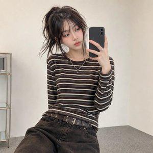 [체이스컬트] [2Color] W 스트라이프 티셔츠