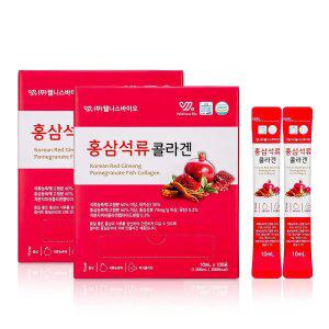 웰니스바이오 저분자 피쉬콜라겐 석류 홍삼 액상스틱 10g x 100포,2개
