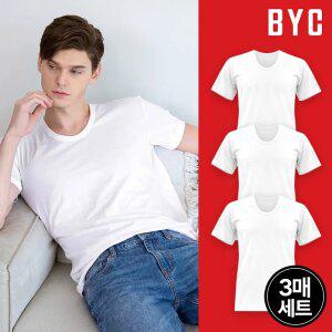 B-남성 코튼 이너 반팔 티셔츠 3PACK